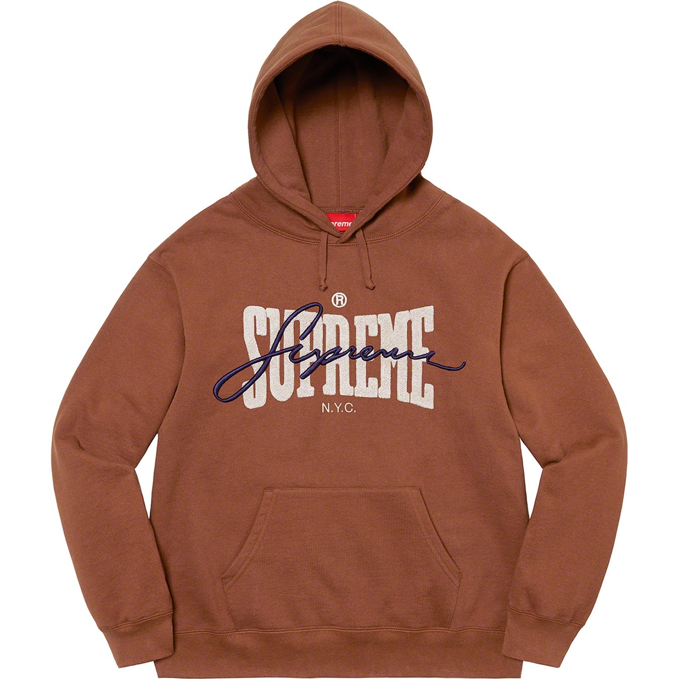 Embroidered Chenille Hooded Sweatshirt view 3